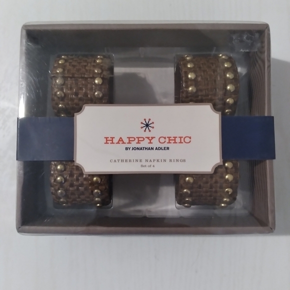 Jonathan Adler Other - Jonathan Adler | Happy Chic. Catherine Brown Studded Napkin Rings set of 4